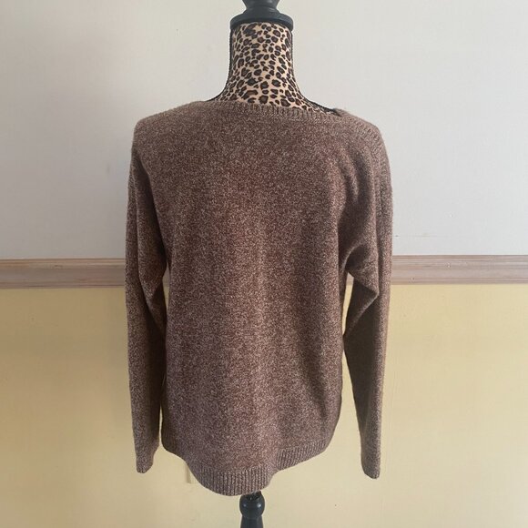 J. McLaughlin Tan 100% Cashmere Sweater Size Large Long Sleeve 16859 - Picture 2 of 4